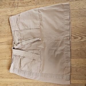 Vintage J. Crew Chino cargo mini skirt with belt 10